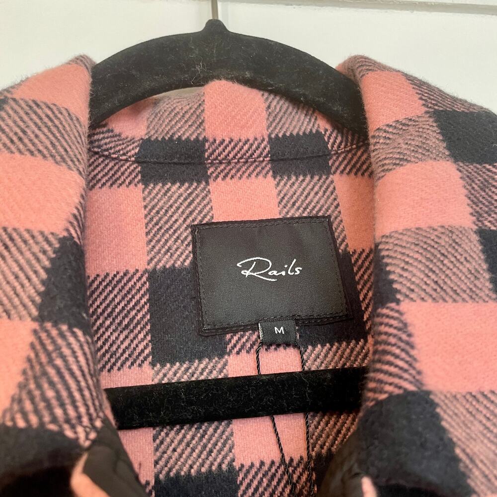 Rails Plaid James Shacket Lightweight Jacket Flan… - image 5